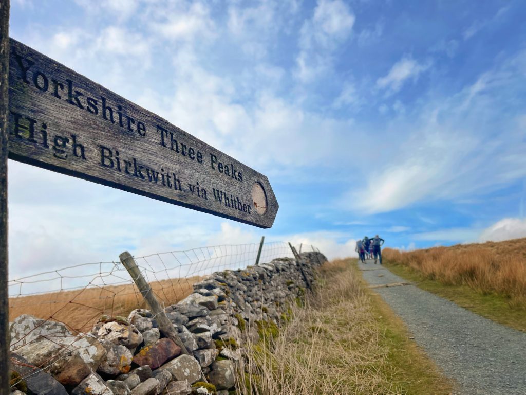 Yorkshire 3 peaks sign