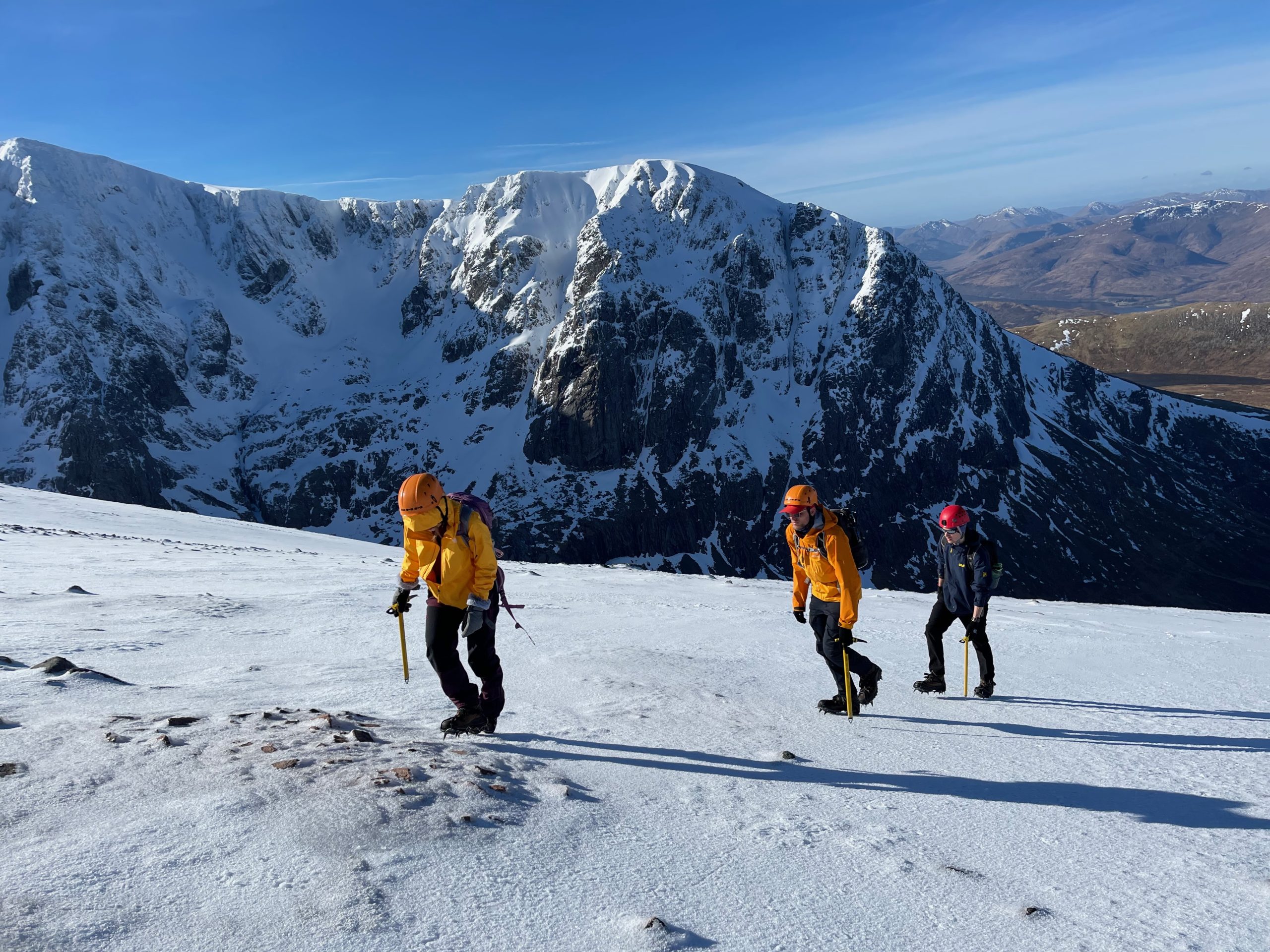 Group on winter mountain