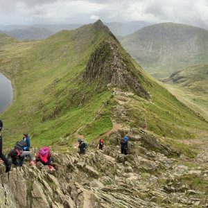 Group on ridge panorama
